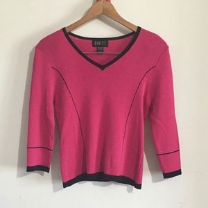 Finity | Dark💗Pink Vintage Sweater Blouse